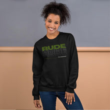 Load image into Gallery viewer, Alpheus 'Rude' Unisex Dark Green Crew Neck Sweatshirt