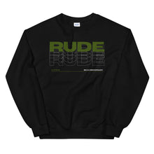 Load image into Gallery viewer, Alpheus 'Rude' Unisex Dark Green Crew Neck Sweatshirt