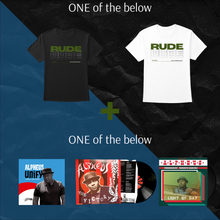 Load image into Gallery viewer, Alpheus &#39;Rude&#39; Mens Tee + Album Vinyl LP Bundle
