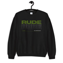 Load image into Gallery viewer, Alpheus &#39;Rude&#39; Unisex Dark Green Crew Neck Sweatshirt
