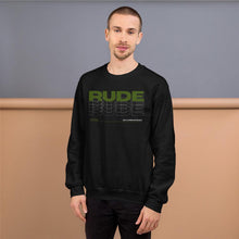 Load image into Gallery viewer, Alpheus &#39;Rude&#39; Unisex Dark Green Crew Neck Sweatshirt
