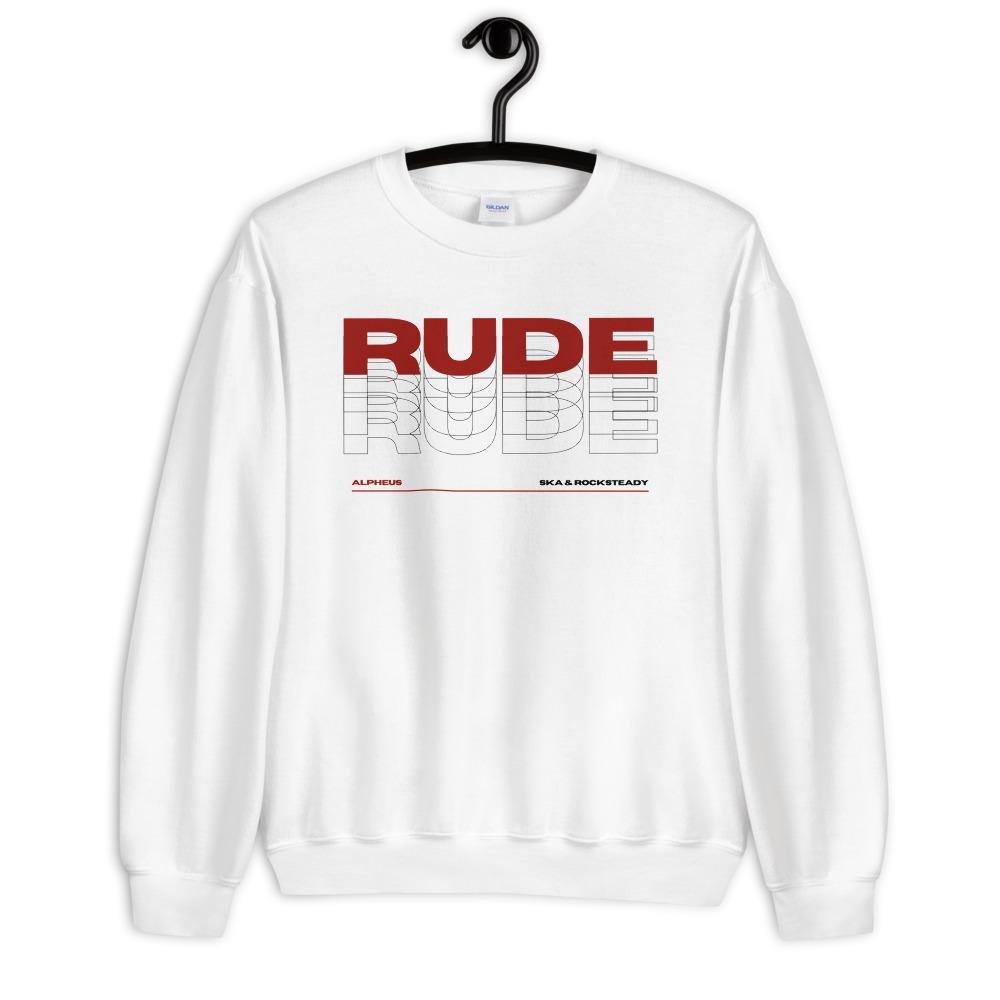 Alpheus 'Rude' Unisex Maroon Crew Neck Sweatshirt