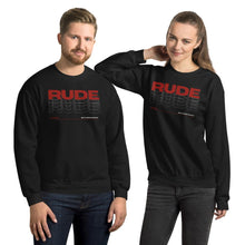 Load image into Gallery viewer, Alpheus &#39;Rude&#39; Unisex Maroon Crew Neck Sweatshirt

